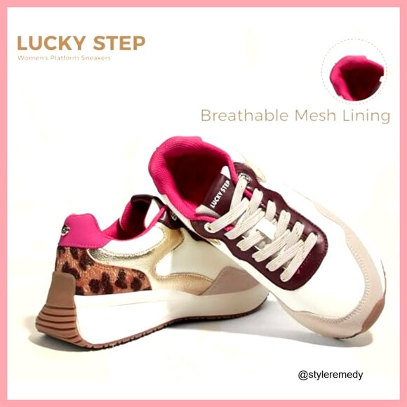 Women's Platform Sneakers Slip-Resistant Breathable Running Walking Shoes - Picture 5 of 7